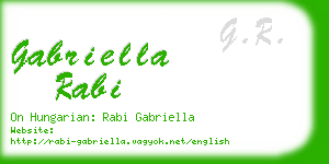 gabriella rabi business card